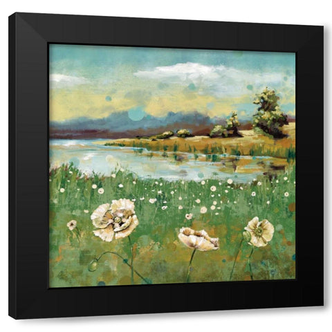 Beach Glass I Black Modern Wood Framed Art Print with Double Matting by Werbelow, Selina