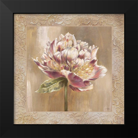 Pivoines I Black Modern Wood Framed Art Print by Werbelow, Selina