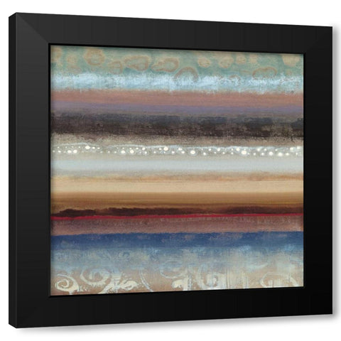Fusion I Black Modern Wood Framed Art Print with Double Matting by Werbelow, Selina