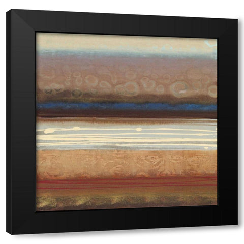 Fusion II Black Modern Wood Framed Art Print with Double Matting by Werbelow, Selina