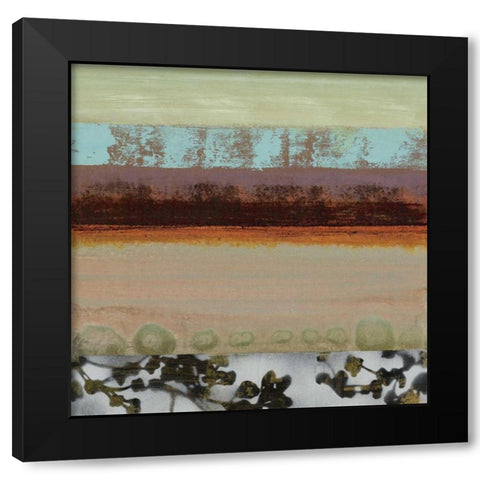 Elemental II Black Modern Wood Framed Art Print with Double Matting by Werbelow, Selina