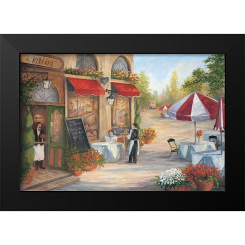 Cafe de Vittori I Black Modern Wood Framed Art Print by Wacaster, Linda
