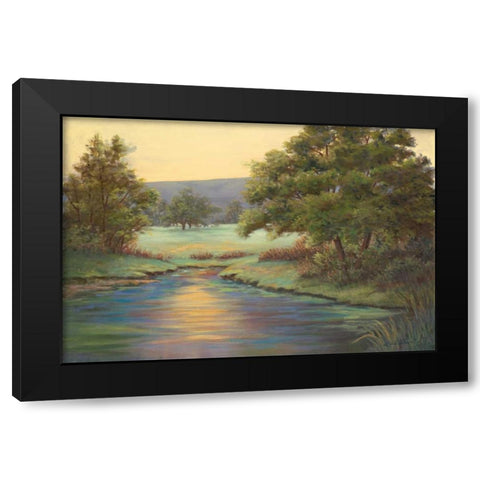 Emerald Meadow II Black Modern Wood Framed Art Print by Wacaster, Linda