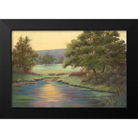 Emerald Meadow II Black Modern Wood Framed Art Print by Wacaster, Linda