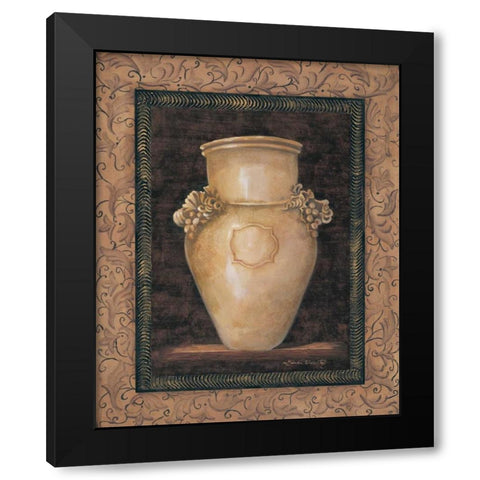 Ancient Pottery II Black Modern Wood Framed Art Print with Double Matting by Wacaster, Linda