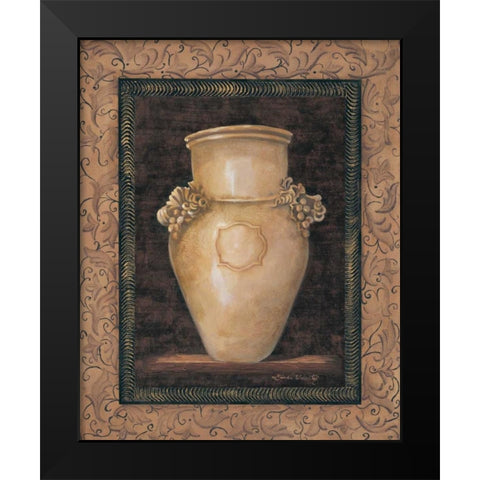 Ancient Pottery II Black Modern Wood Framed Art Print by Wacaster, Linda