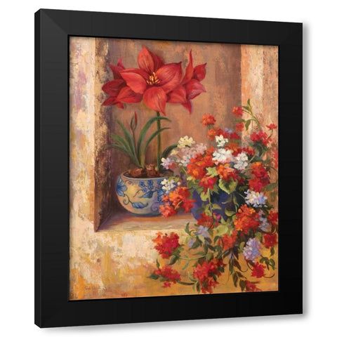 Flores de Espana II Black Modern Wood Framed Art Print by Wacaster, Linda