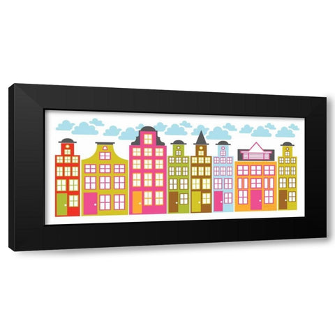 City Block I Black Modern Wood Framed Art Print by Young, Patty