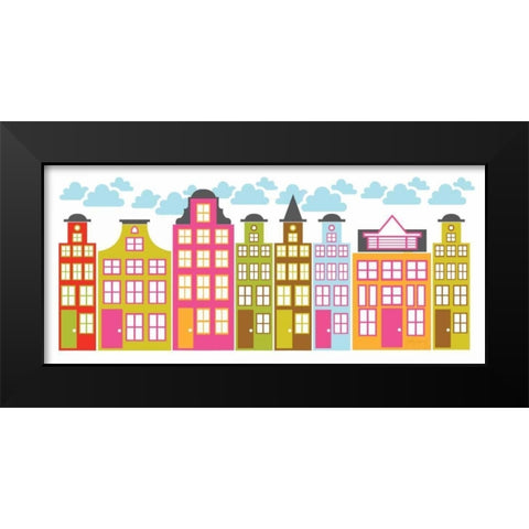 City Block I Black Modern Wood Framed Art Print by Young, Patty
