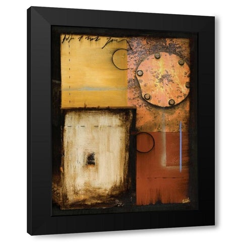Invention II Black Modern Wood Framed Art Print by Zelda