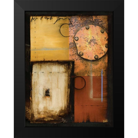 Invention II Black Modern Wood Framed Art Print by Zelda
