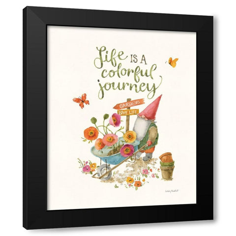 Garden Gnomes II Black Modern Wood Framed Art Print by Audit, Lisa