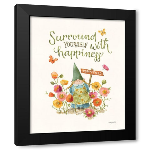 Garden Gnomes IV Black Modern Wood Framed Art Print by Audit, Lisa