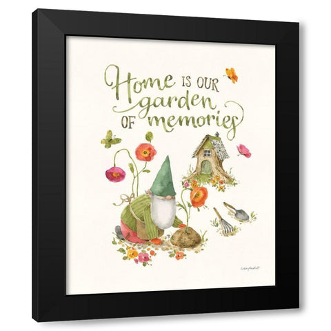 Garden Gnomes V Black Modern Wood Framed Art Print by Audit, Lisa