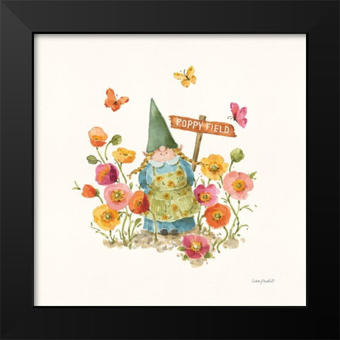 Garden Gnomes VIII Black Modern Wood Framed Art Print by Audit, Lisa