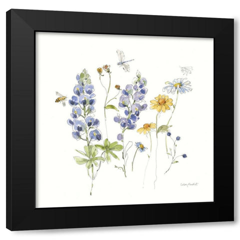 Lovely Blues IV Black Modern Wood Framed Art Print with Double Matting by Audit, Lisa