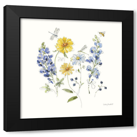 Lovely Blues V Black Modern Wood Framed Art Print with Double Matting by Audit, Lisa
