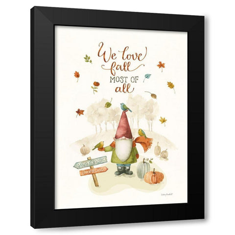 Pumpkin Patch II Black Modern Wood Framed Art Print by Audit, Lisa