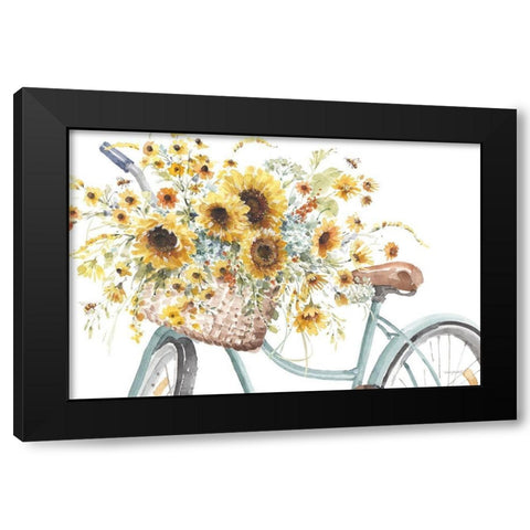 Sunflowers Forever 02 Black Modern Wood Framed Art Print by Audit, Lisa