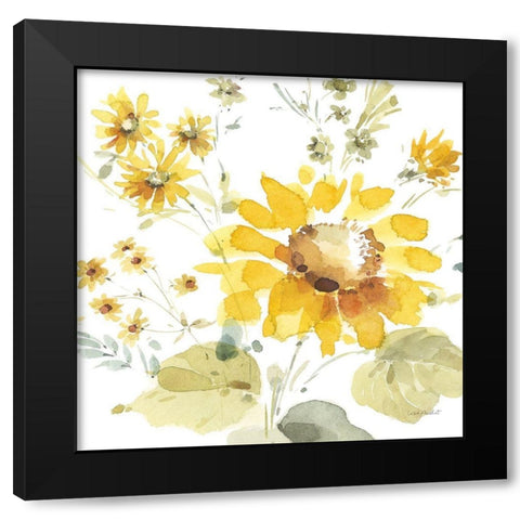 Sunflowers Forever 05 Black Modern Wood Framed Art Print with Double Matting by Audit, Lisa