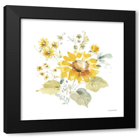 Sunflowers Forever 07 Black Modern Wood Framed Art Print by Audit, Lisa
