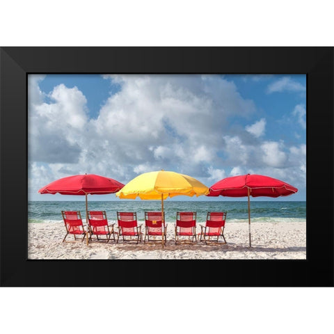 Seating For Six II Black Modern Wood Framed Art Print by Head, Danny