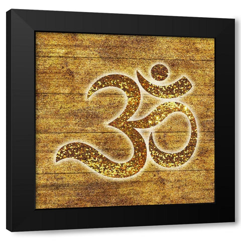 Ohm Black Modern Wood Framed Art Print with Double Matting by Aesthete