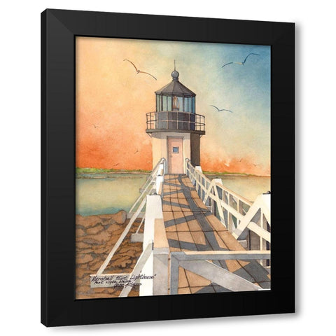 Marshall Point - P.C., Maine Black Modern Wood Framed Art Print with Double Matting by Rizzo, Gene