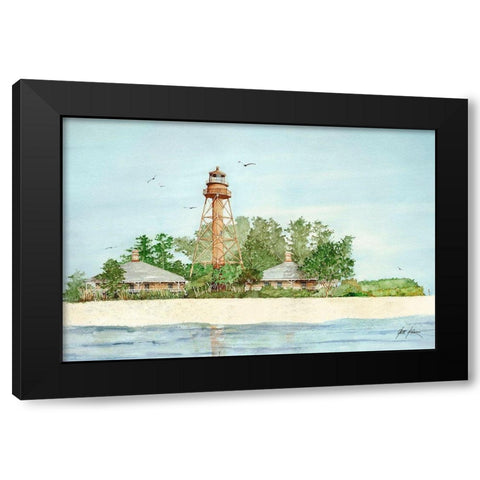 Sanibel Island, Florida Black Modern Wood Framed Art Print with Double Matting by Rizzo, Gene