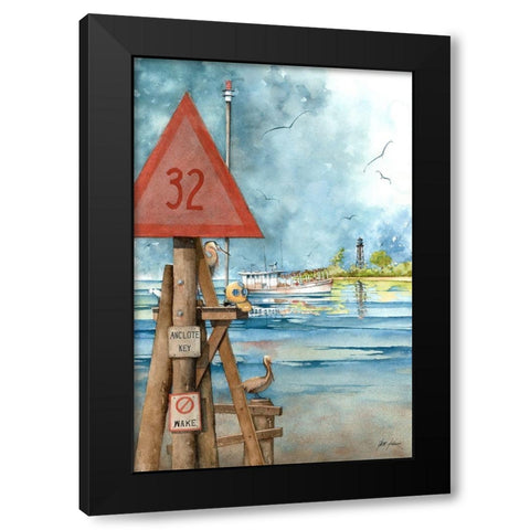 Tarpon Springs, Fl. Black Modern Wood Framed Art Print with Double Matting by Rizzo, Gene