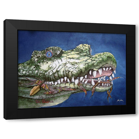 Silly Seminole Black Modern Wood Framed Art Print by Rizzo, Gene