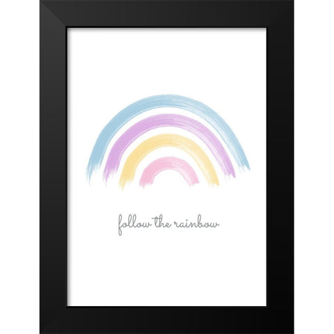 Follow the Rainbow Black Modern Wood Framed Art Print by Ratcliffe, Tiffany