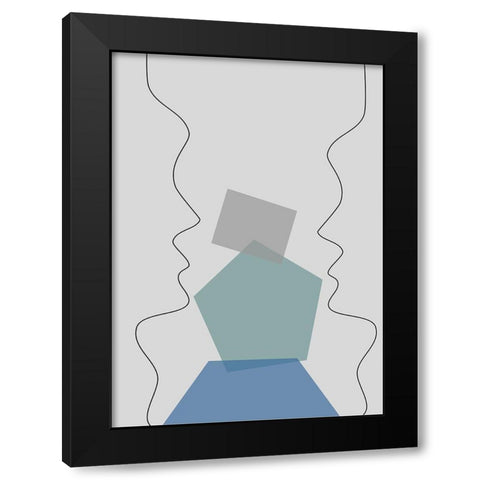 Shared Thought Black Modern Wood Framed Art Print with Double Matting by Ratcliffe, Tiffany