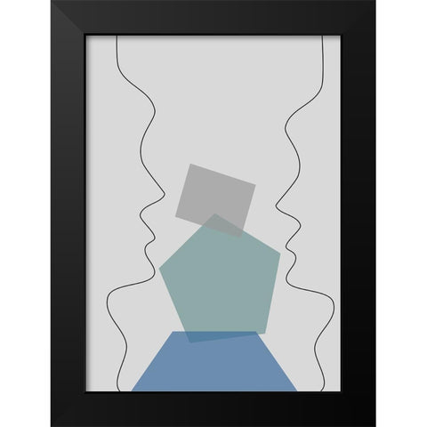 Shared Thought Black Modern Wood Framed Art Print by Ratcliffe, Tiffany