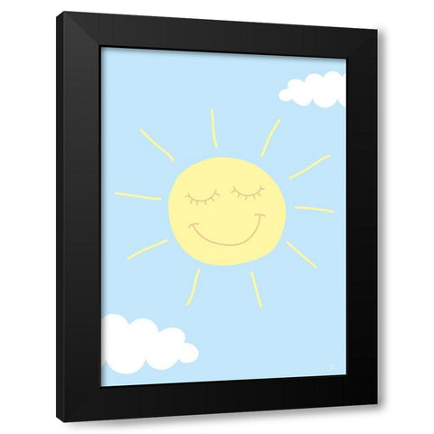 Sunshine Black Modern Wood Framed Art Print by Hollie, Jasmine