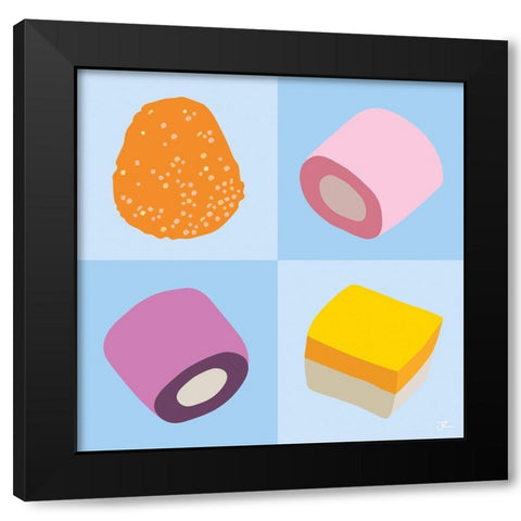 Sweets No.1 Black Modern Wood Framed Art Print by Hollie, Jasmine