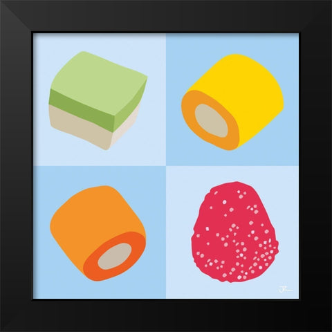 Sweets No.2 Black Modern Wood Framed Art Print by Hollie, Jasmine