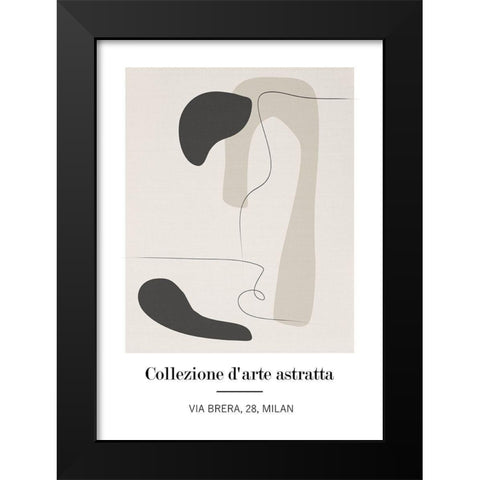 Astratta Black Modern Wood Framed Art Print by Ratcliffe, Tiffany