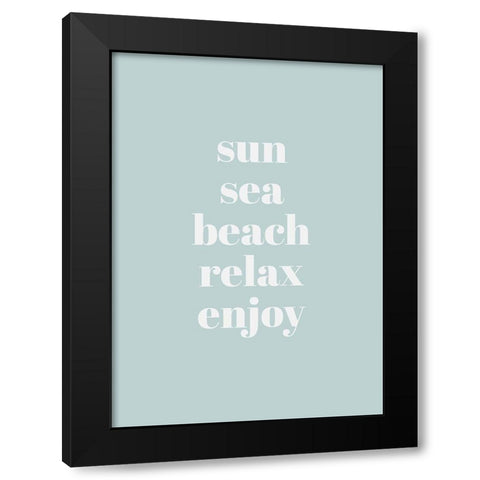 Relax-Enjoy Black Modern Wood Framed Art Print with Double Matting by Mi, Suki