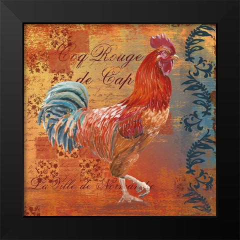 Coq Motifs IV Black Modern Wood Framed Art Print by Art Licensing Studio
