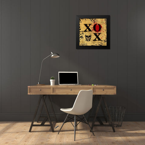 Heart of Gold V Black Modern Wood Framed Art Print by Art Licensing Studio