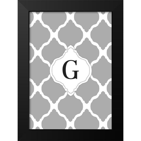 G Black Modern Wood Framed Art Print by Art Licensing Studio