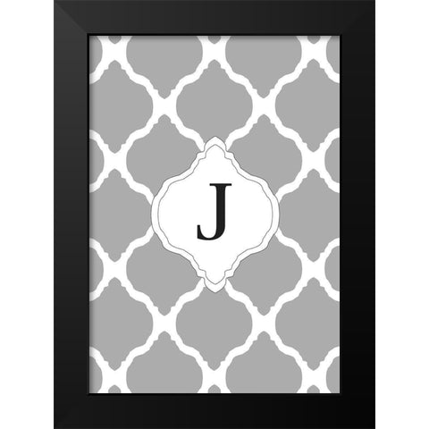 J Black Modern Wood Framed Art Print by Art Licensing Studio