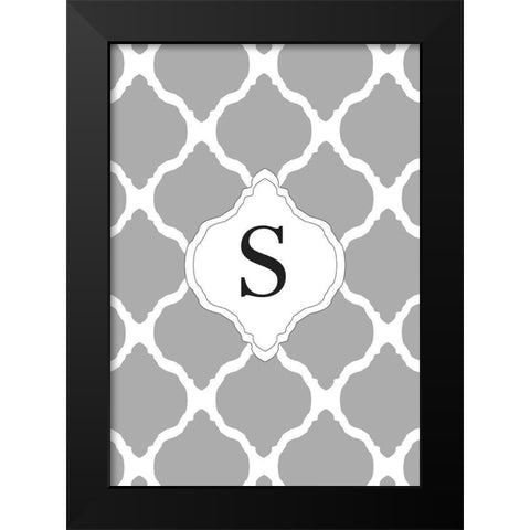 S Black Modern Wood Framed Art Print by Art Licensing Studio