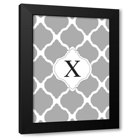 X Black Modern Wood Framed Art Print by Art Licensing Studio