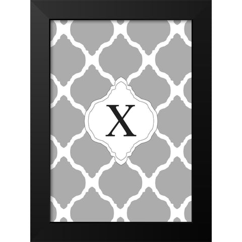 X Black Modern Wood Framed Art Print by Art Licensing Studio