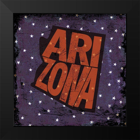 Arizona Black Modern Wood Framed Art Print by Art Licensing Studio