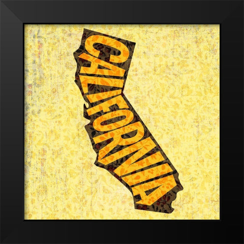 California Black Modern Wood Framed Art Print by Art Licensing Studio
