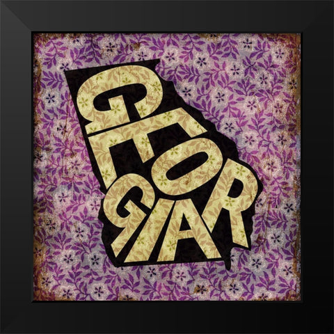 Georgia Black Modern Wood Framed Art Print by Art Licensing Studio