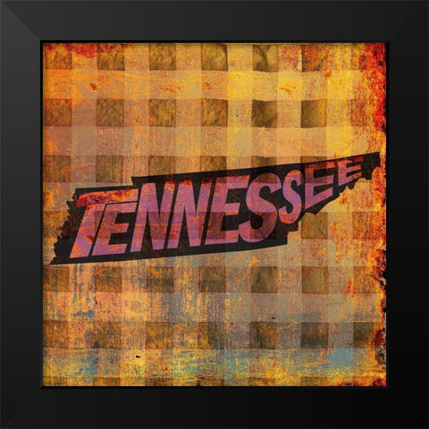 Tennessee Black Modern Wood Framed Art Print by Art Licensing Studio